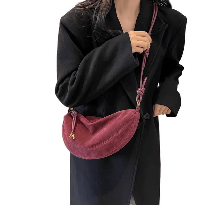 SuèdeCharm – Elegant Crossbody Shoulder Bag in Faux Suede