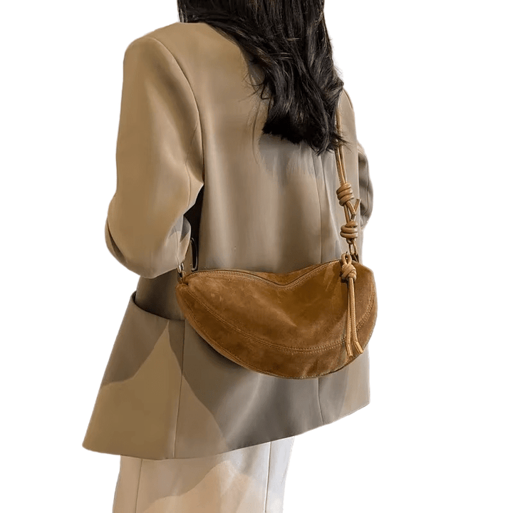 SuèdeCharm – Elegant Crossbody Shoulder Bag in Faux Suede