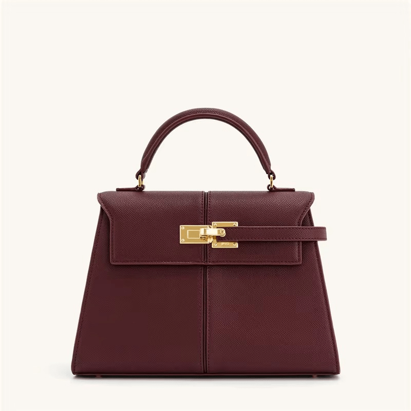 BordeauxCharm – Large Square Crossbody Bag of High Quality