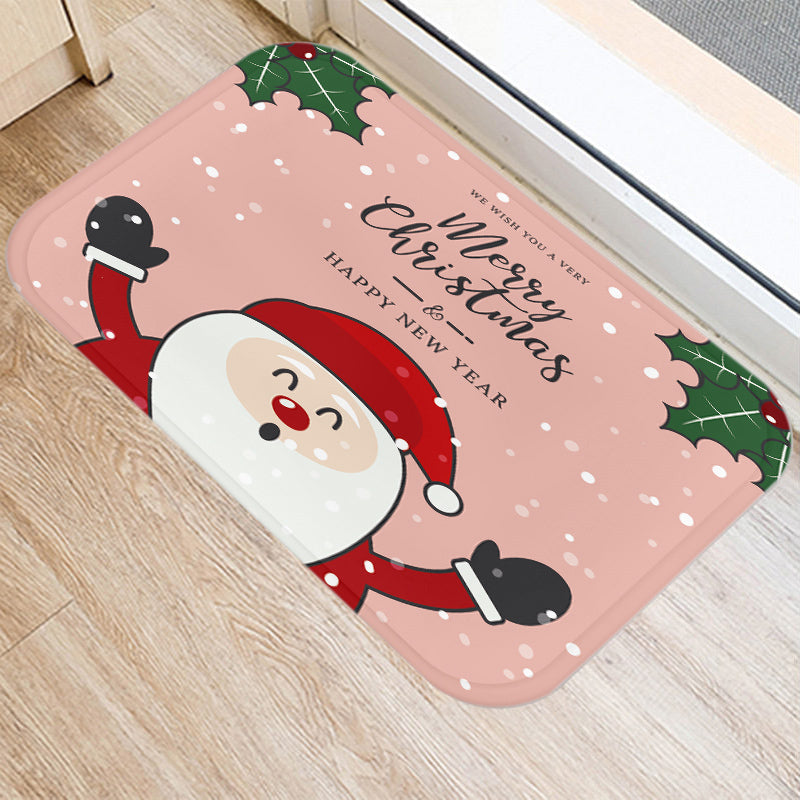 FestiveWelcome | Luxe Mat with Santa and Elk Motif