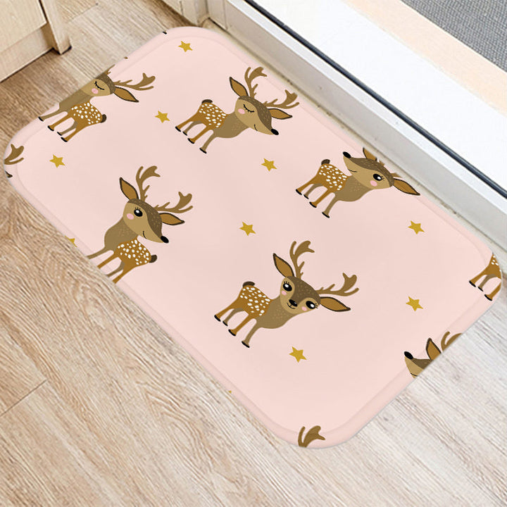 FestiveWelcome | Luxe Mat with Santa and Elk Motif