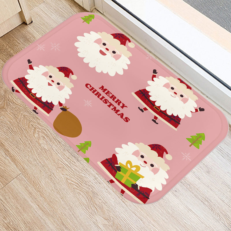 FestiveWelcome | Luxe Mat with Santa and Elk Motif