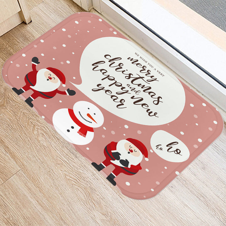 FestiveWelcome | Luxe Mat with Santa and Elk Motif