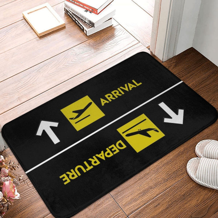 RunwayElegance | Luxe Entrance Doormat with Airport Pattern