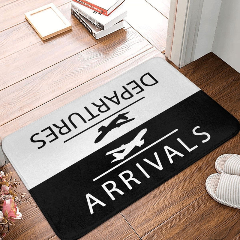 RunwayElegance | Luxe Entrance Doormat with Airport Pattern