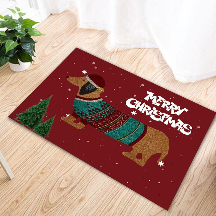 WienerWonder | Luxurious Christmas Blanket in Dachshund Shape for Front Door