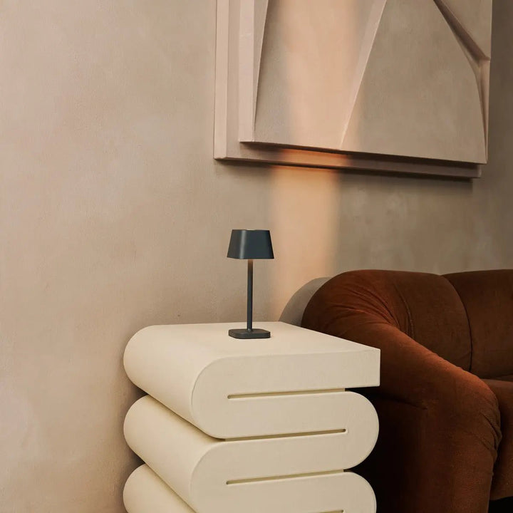 Ava Stone Gray - Rechargeable Table Lamp | Stylish, Wireless Lamp and Dimmable