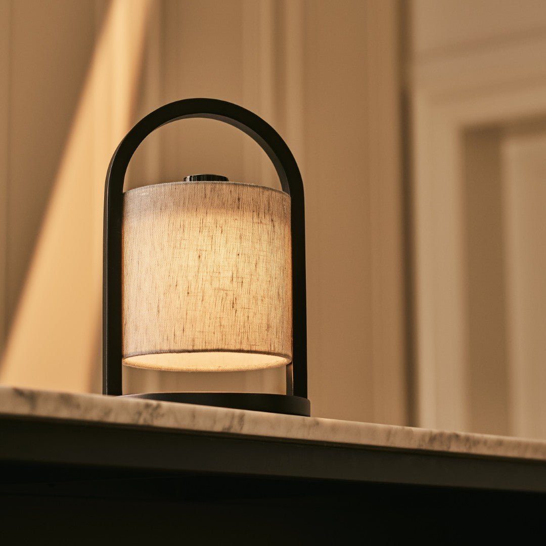 River Black & Gray Rechargeable Lamp