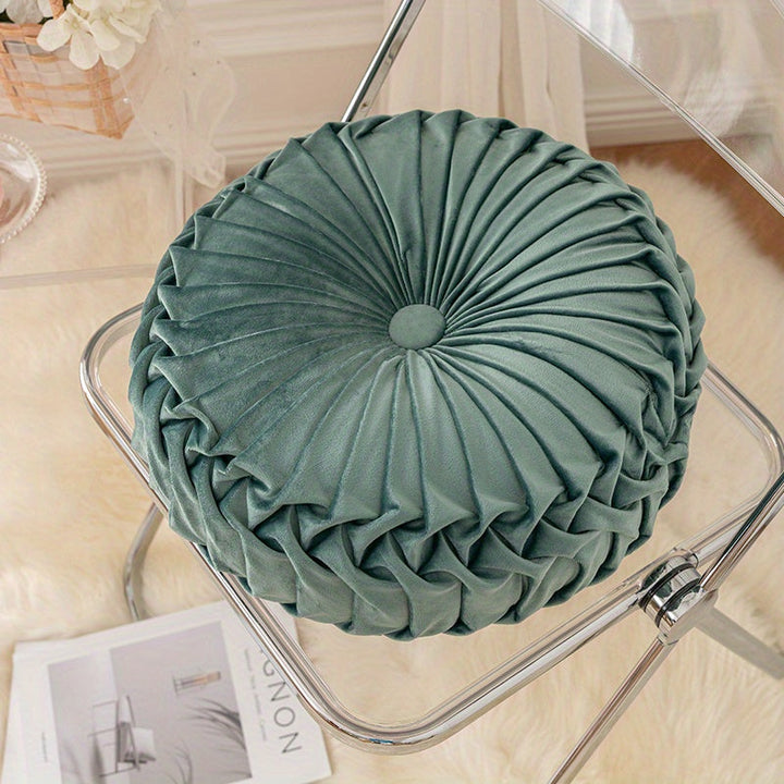 VelvetGlow | Plush Round Cushion to Enhance Your Space