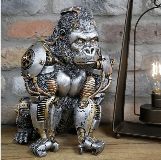 MechaMenagerie Steampunk Animal Sculptures - Intriguing Fusion of Antique and Modern Designs - Perfect for Unique Interior Decoration