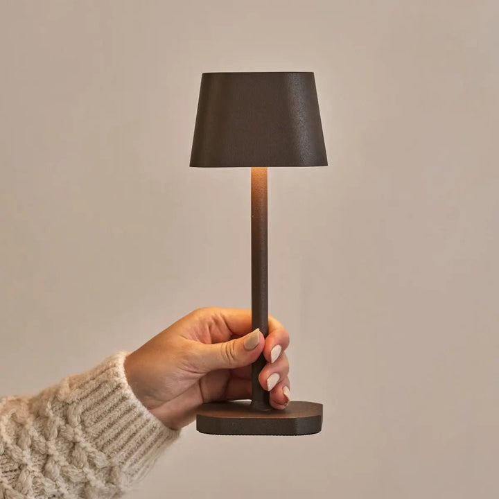 Ava Mocha Brown Rechargeable Table Lamp | Wireless and Dimmable