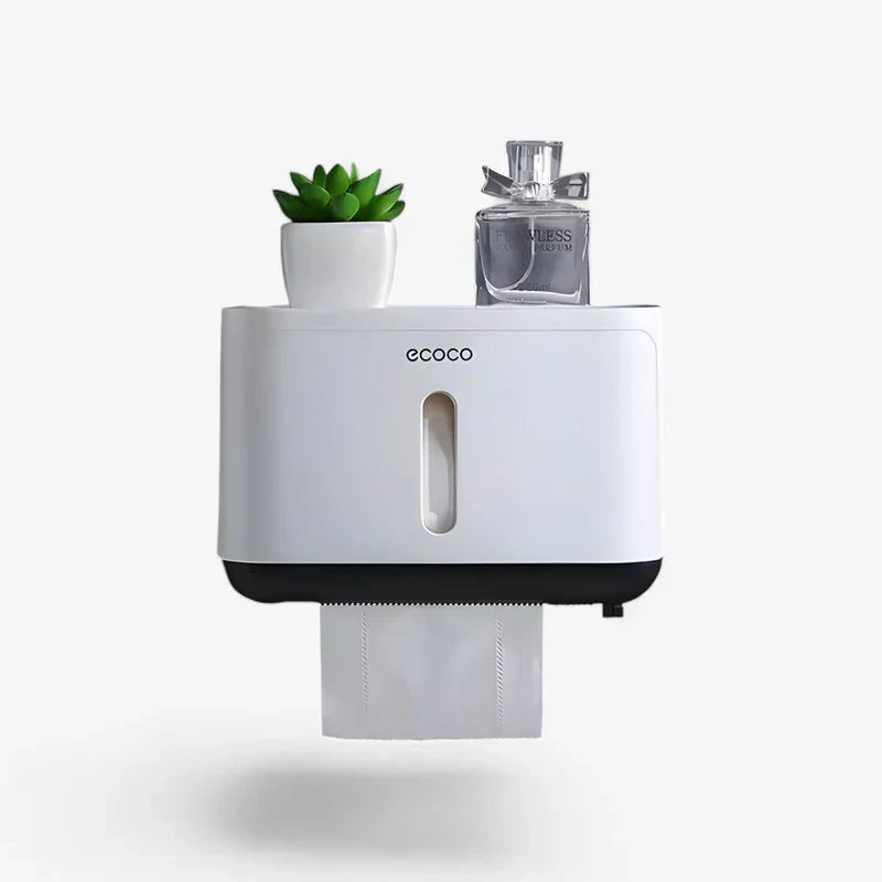 DryRoll | Waterproof Toilet Paper Holder with Extra Storage