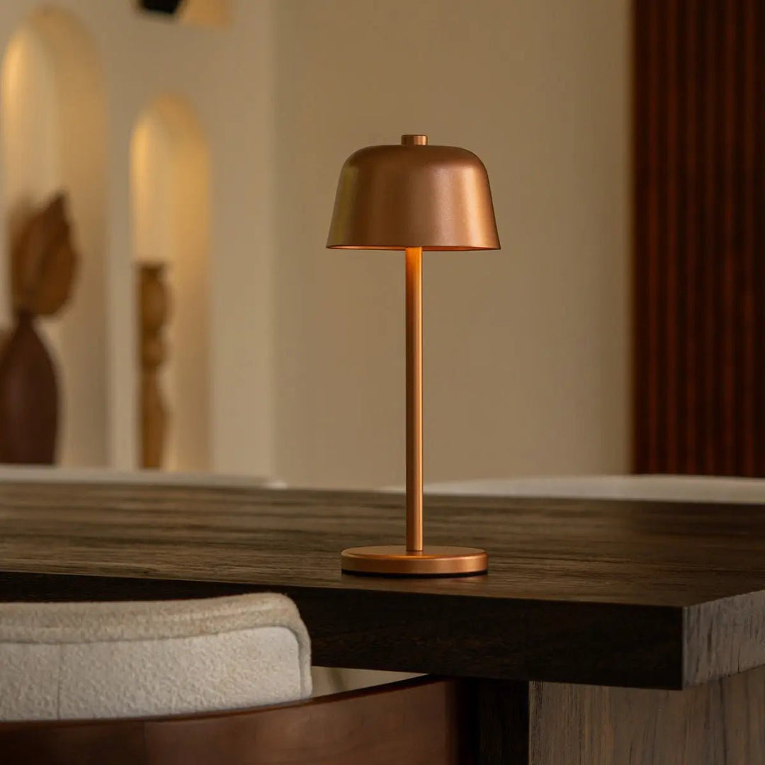 Anton Copper Rechargeable Table Lamp | Stylish and Wireless Lighting