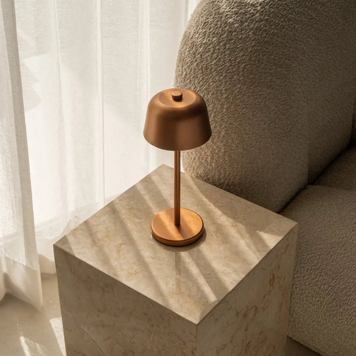 Anton Copper Rechargeable Table Lamp | Stylish and Wireless Lighting