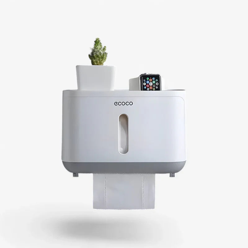 DryRoll | Waterproof Toilet Paper Holder with Extra Storage