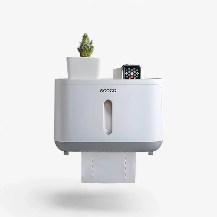 DryRoll | Waterproof Toilet Paper Holder with Extra Storage