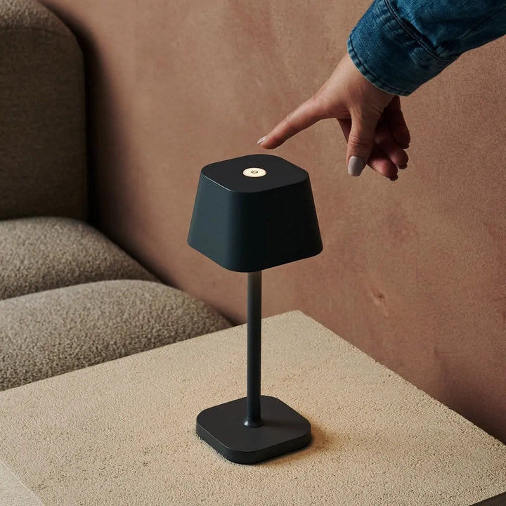 Ava Stone Gray - Rechargeable Table Lamp | Stylish, Wireless Lamp and Dimmable