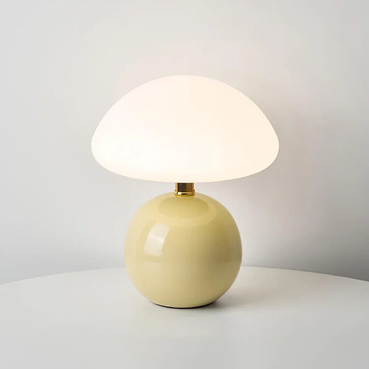 ParisLune – Ceramic Mushroom Table Lamp in French Style with Adjustable Lighting