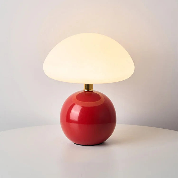ParisLune – Ceramic Mushroom Table Lamp in French Style with Adjustable Lighting