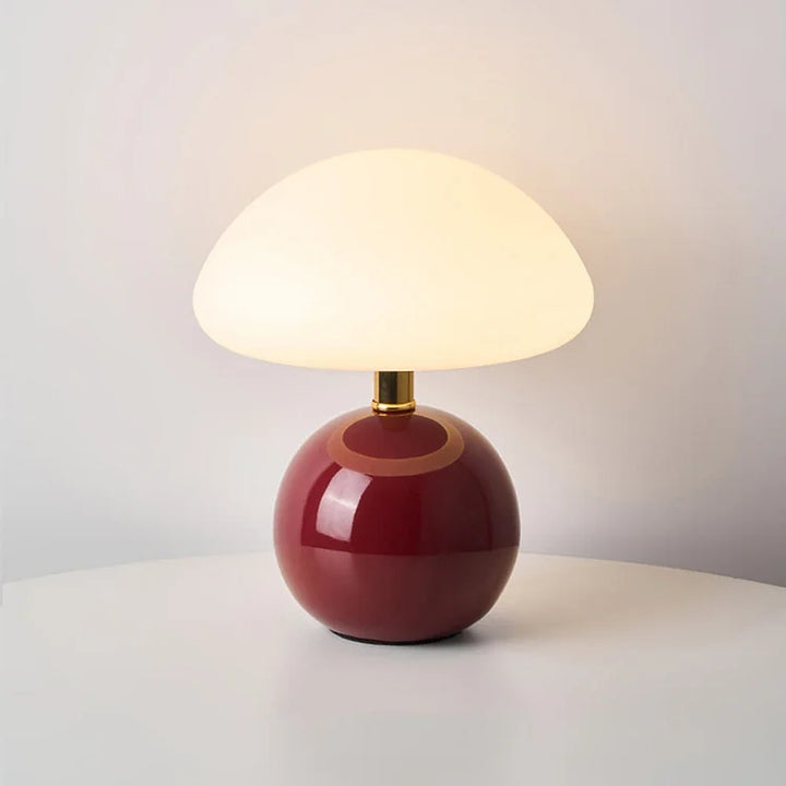 ParisLune – Ceramic Mushroom Table Lamp in French Style with Adjustable Lighting