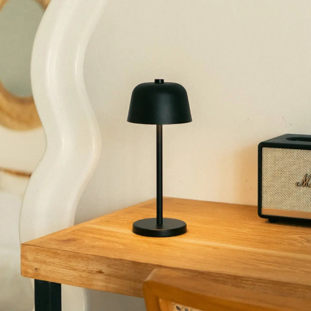 Anton Black Rechargeable Table Lamp | Stylish and Wireless Lighting