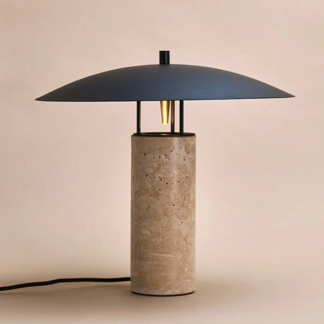 Nicolaas Travertine Lamp – elegant handmade design with metal and travertine