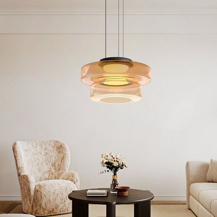 CraftNova – Bauhaus Glass Pendant Lamp with Adjustable Suspension