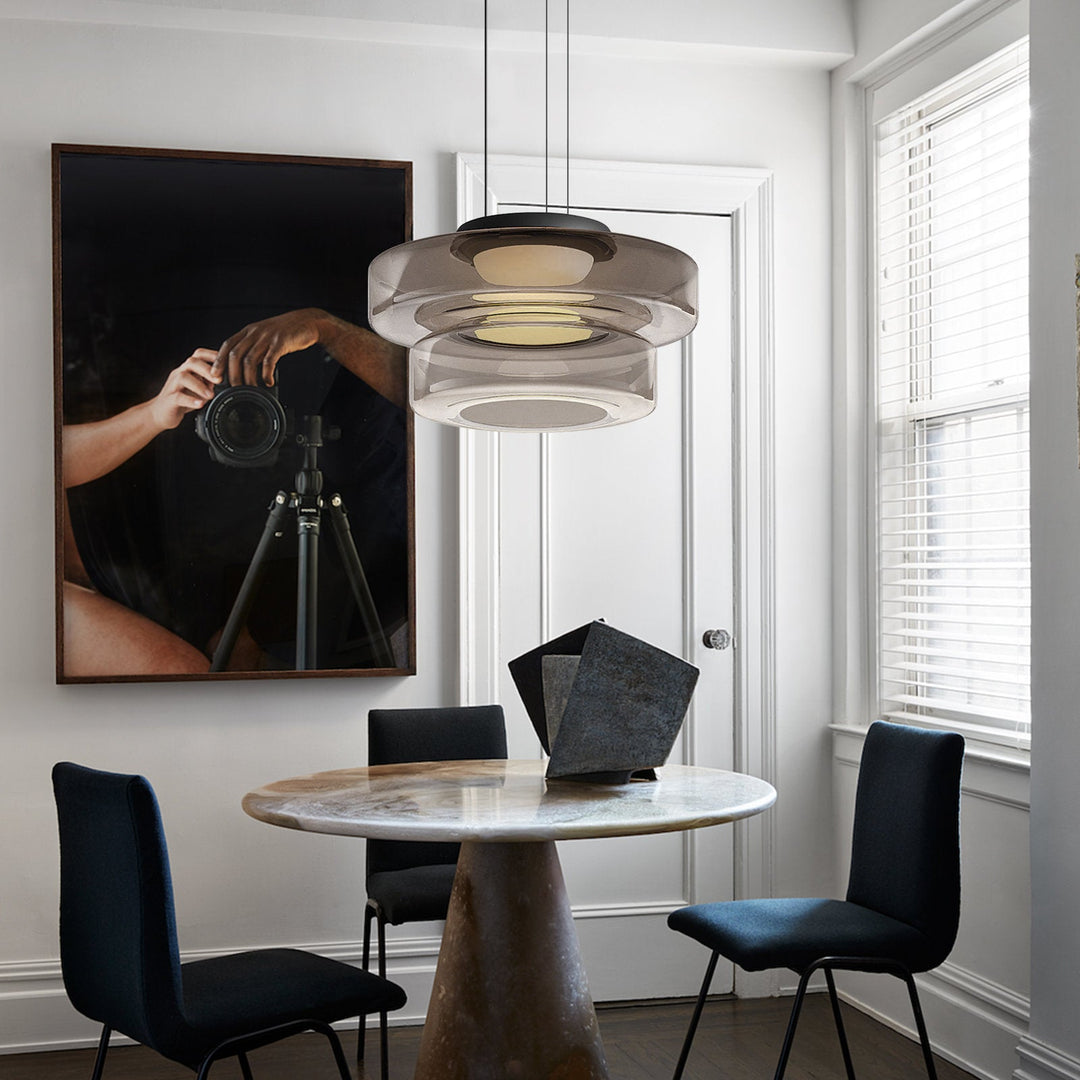 CraftNova – Bauhaus Glass Pendant Lamp with Adjustable Suspension