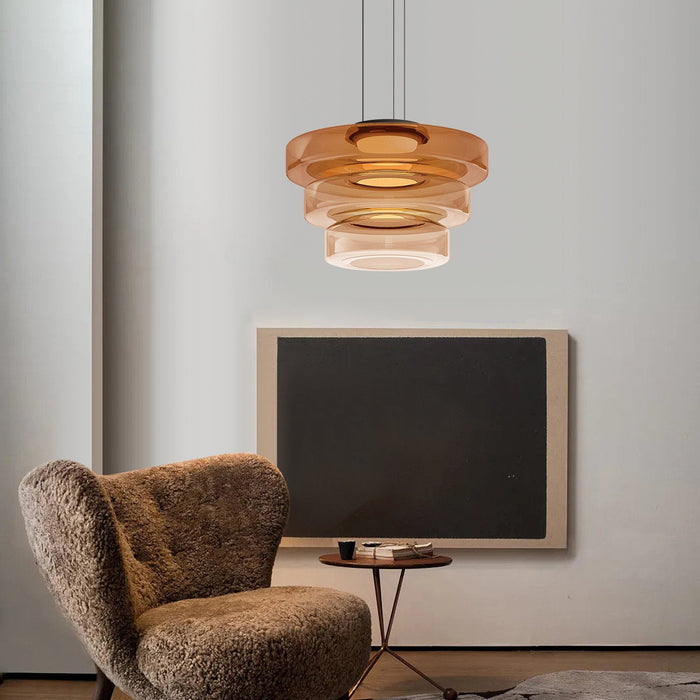CraftNova – Bauhaus Glass Pendant Lamp with Adjustable Suspension