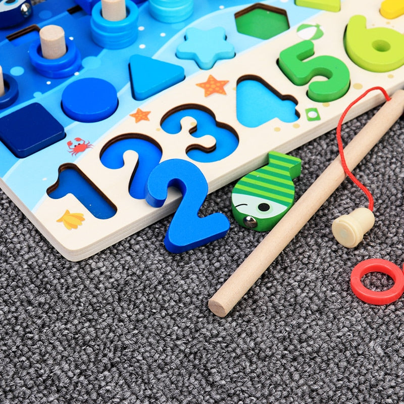 SkillCraft Wooden Board - Montessori Learning in a Fun Way - Colorful Discoveries Through Play