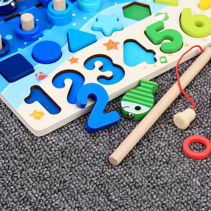SkillCraft Wooden Board - Montessori Learning in a Fun Way - Colorful Discoveries Through Play