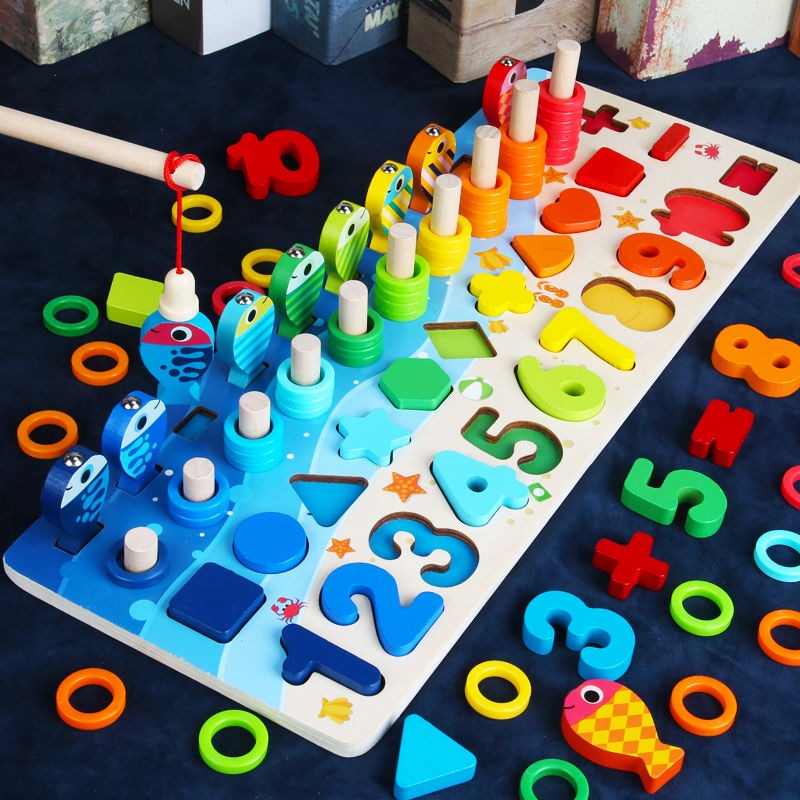 SkillCraft Wooden Board - Montessori Learning in a Fun Way - Colorful Discoveries Through Play