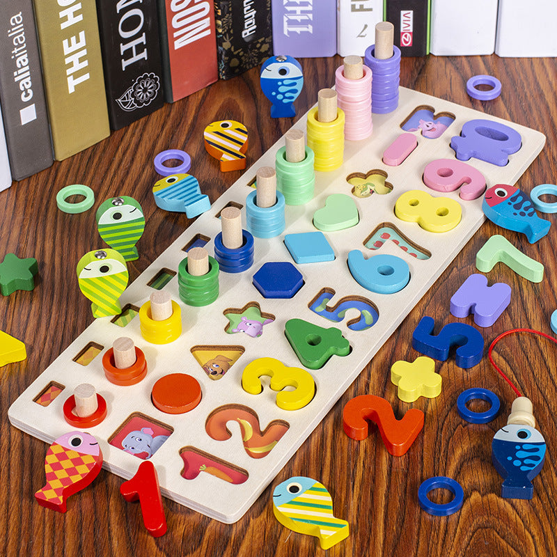 SkillCraft Wooden Board - Montessori Learning in a Fun Way - Colorful Discoveries Through Play