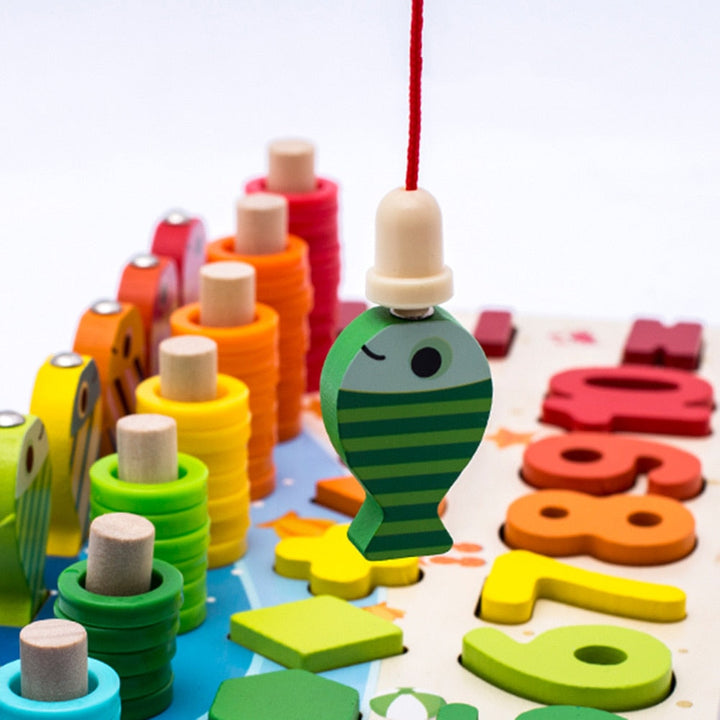 SkillCraft Wooden Board - Montessori Learning in a Fun Way - Colorful Discoveries Through Play