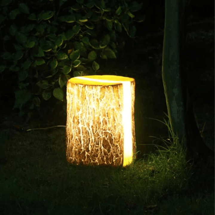 TimberGlow - Wooden LED Garden Lamp - Soft, Inviting Lighting for Garden and Patio