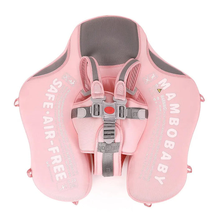 Non-Inflatable Smart Float Swim Trainer - provides safe support with straps and a robust float ring design - for babies in the water -