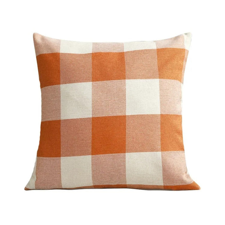 RusticCozy | Autumn-Ready Plaid Cushion Cover for Cozy Spaces