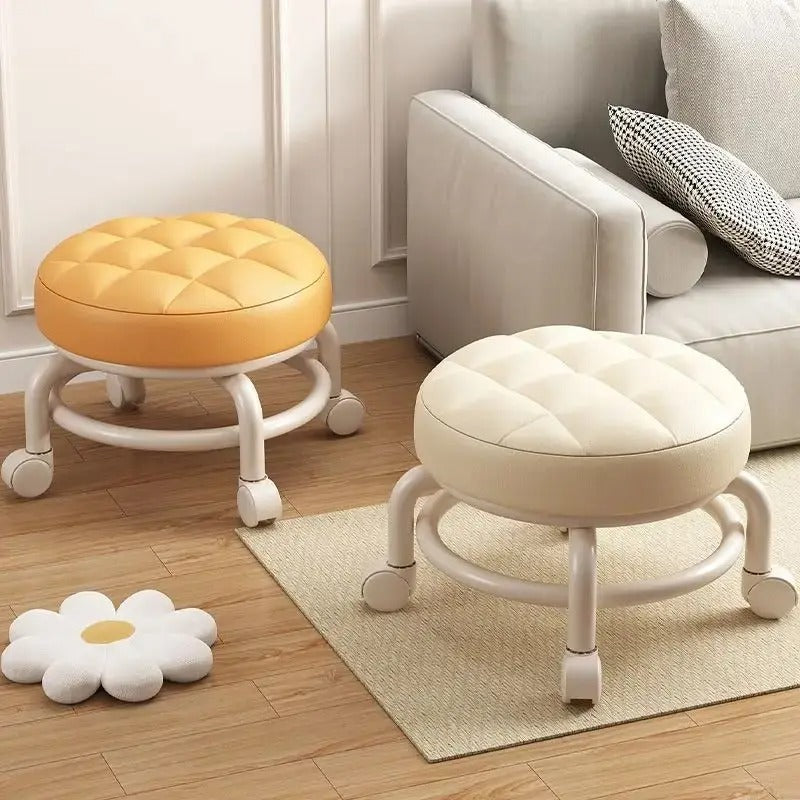 FlexiRoll - Ergonomic Rolling Stool - 360° Swivel Seat Stool - Adjustable Rotating Stool