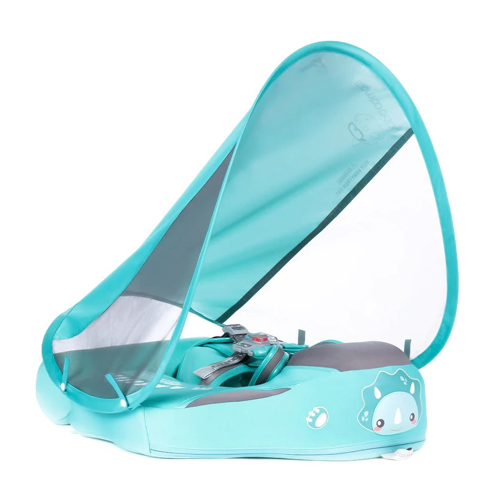 Non-Inflatable Smart Float Swim Trainer - provides safe support with straps and a robust float ring design - for babies in the water -