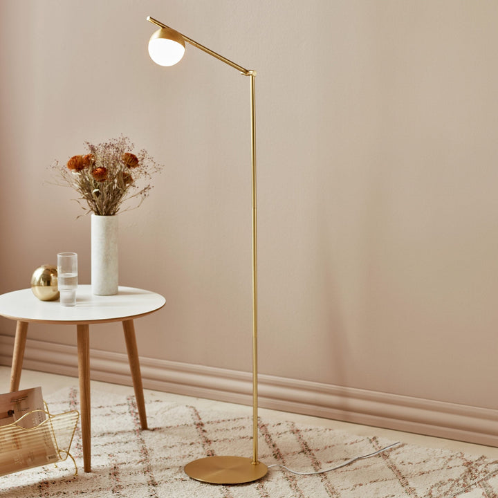 ContaFlex – Adjustable Floor Lamp with Opal Glass Shade