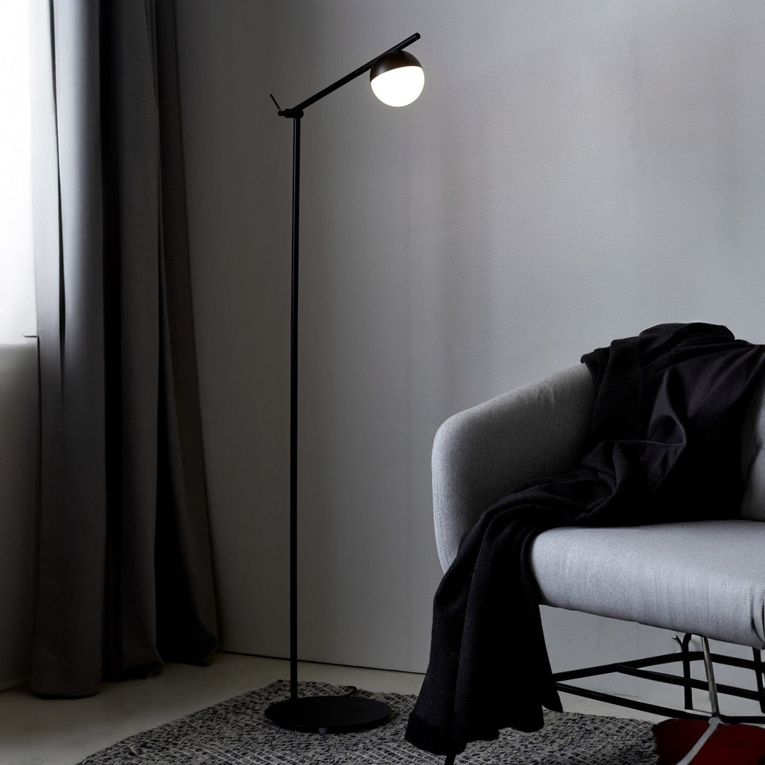 ContaFlex – Adjustable Floor Lamp with Opal Glass Shade