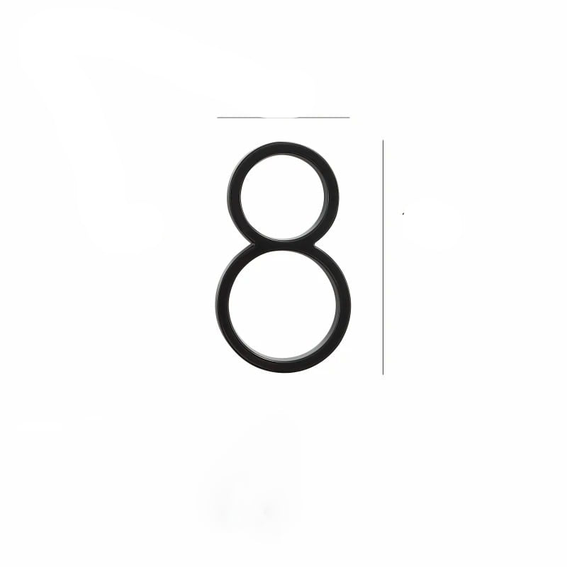 Design Number – OBRE House Numbers – Elegant Black Finish for Outdoors