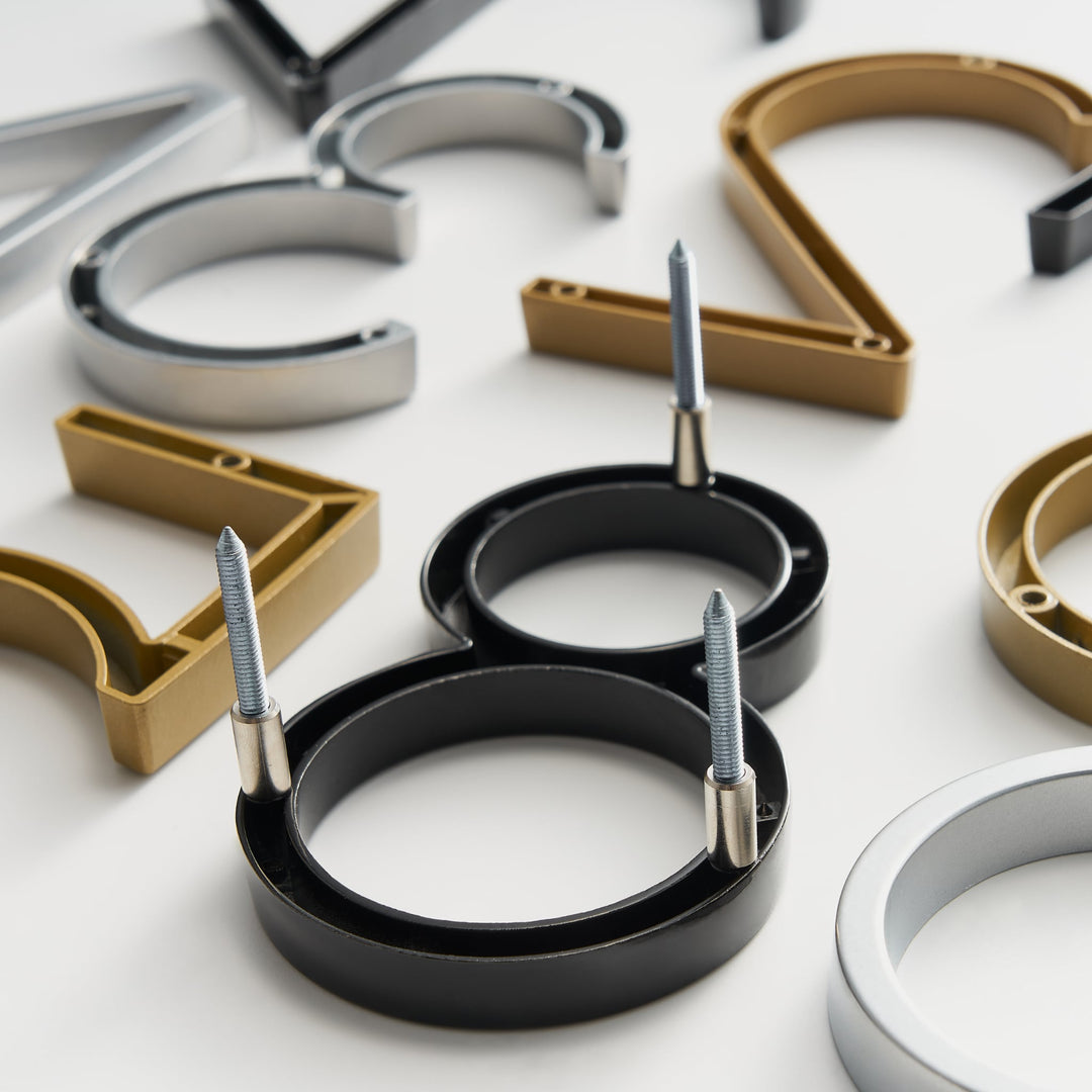 Design Number – OBRE House Numbers – Elegant Black Finish for Outdoors