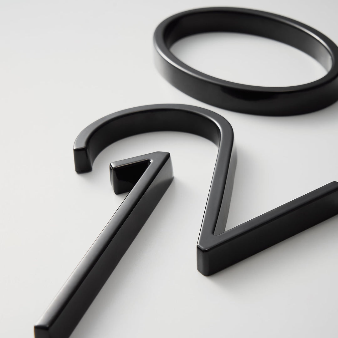 Design Number – OBRE House Numbers – Elegant Black Finish for Outdoors