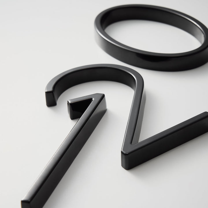 Design Number – OBRE House Numbers – Elegant Black Finish for Outdoors