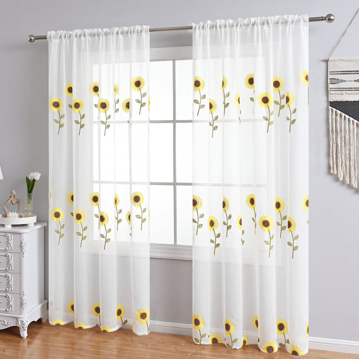 SunnyFields | Sunflower Curtain for a Farmhouse Interior