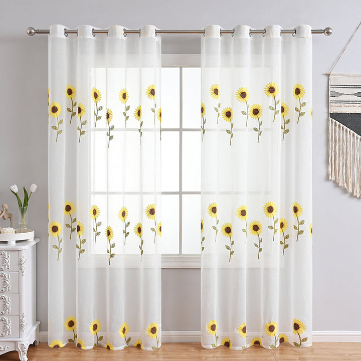 SunnyFields | Sunflower Curtain for a Farmhouse Interior