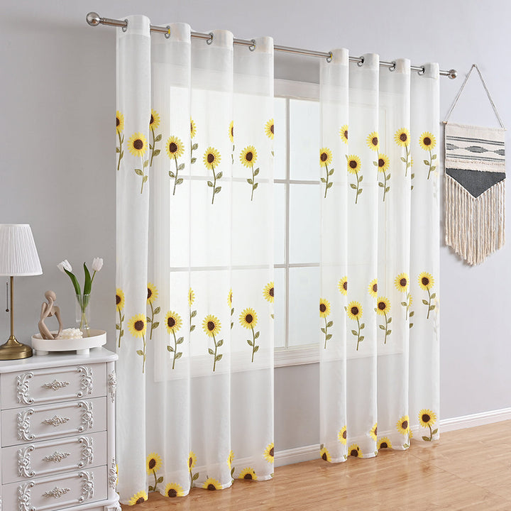 SunnyFields | Sunflower Curtain for a Farmhouse Interior