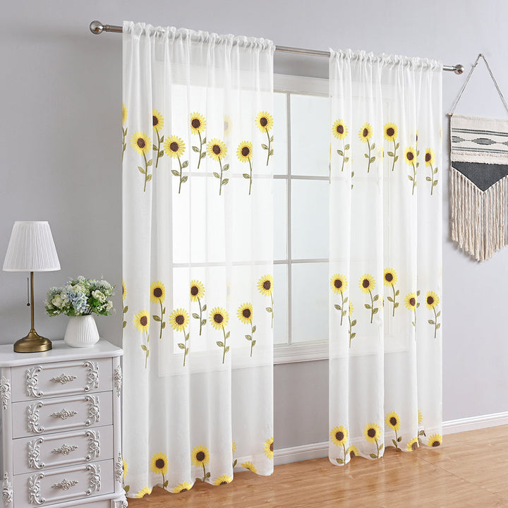SunnyFields | Sunflower Curtain for a Farmhouse Interior