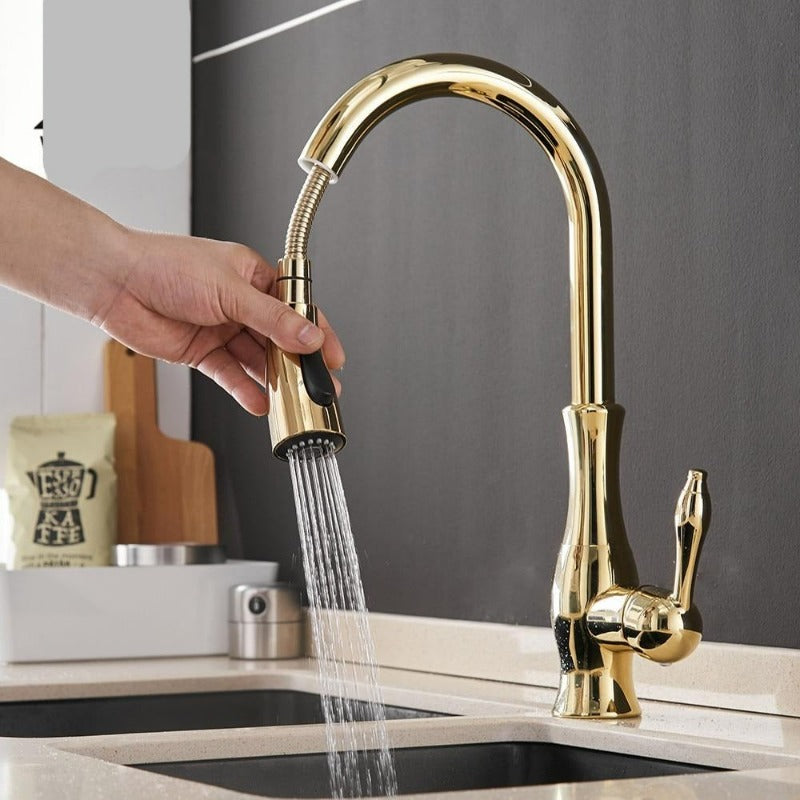 KraanFlex – Pull-Out Kitchen Faucet with Flexible Hose – Ideal for Any Kitchen
